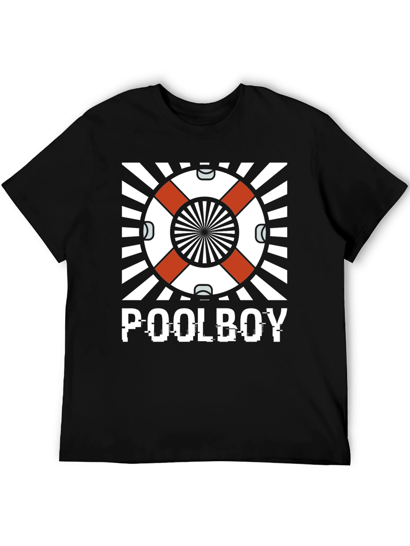 Poolboy Graphic T-Shirt - Black Crew Neck Tee