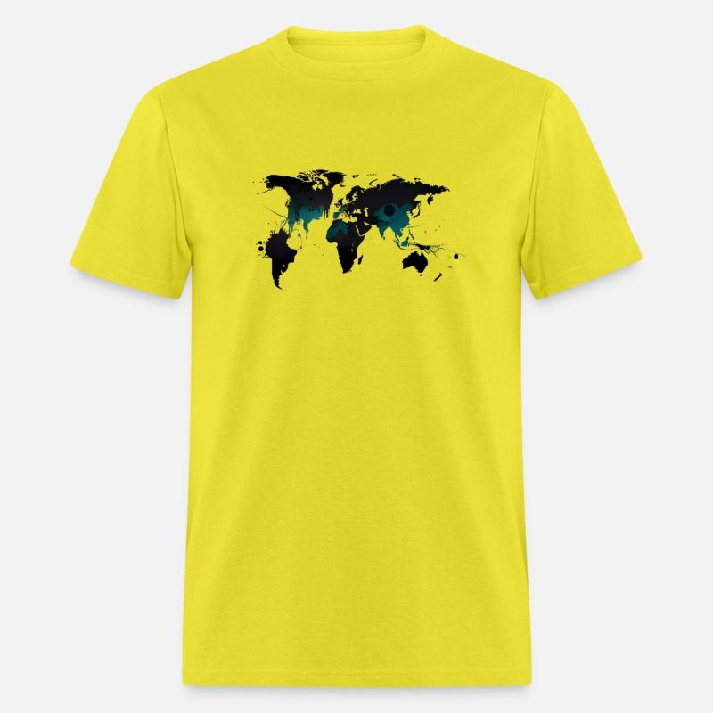 Unisex Abstract World Map T-Shirt – Minimal Travel