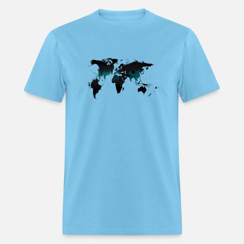 Unisex Abstract World Map T-Shirt – Minimal Travel