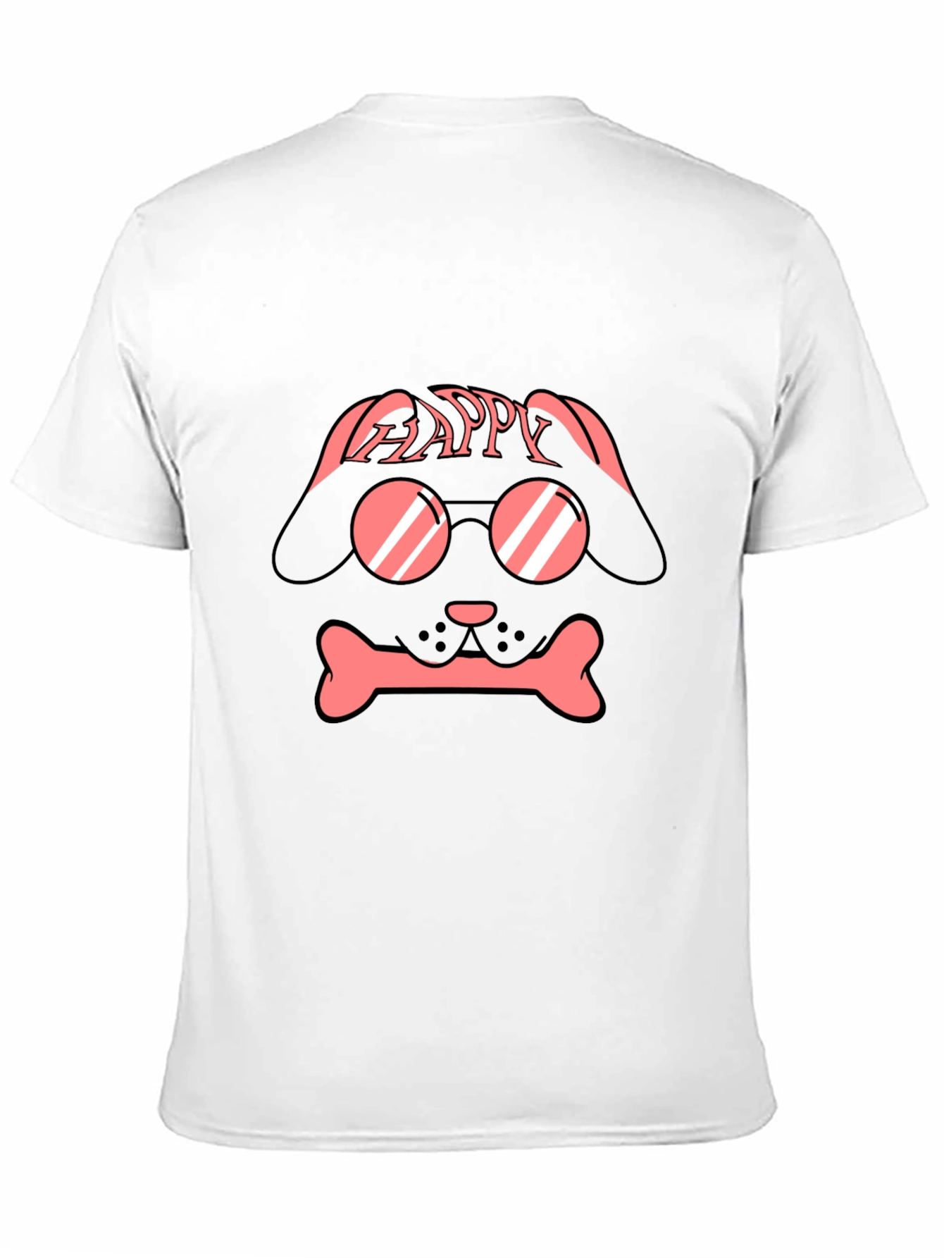 Dog with Glasses T-Shirt - Happy Design