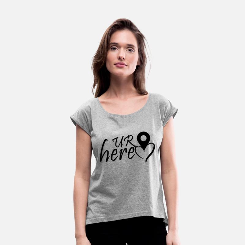 ur here heart cool t-shirt for lovers gift