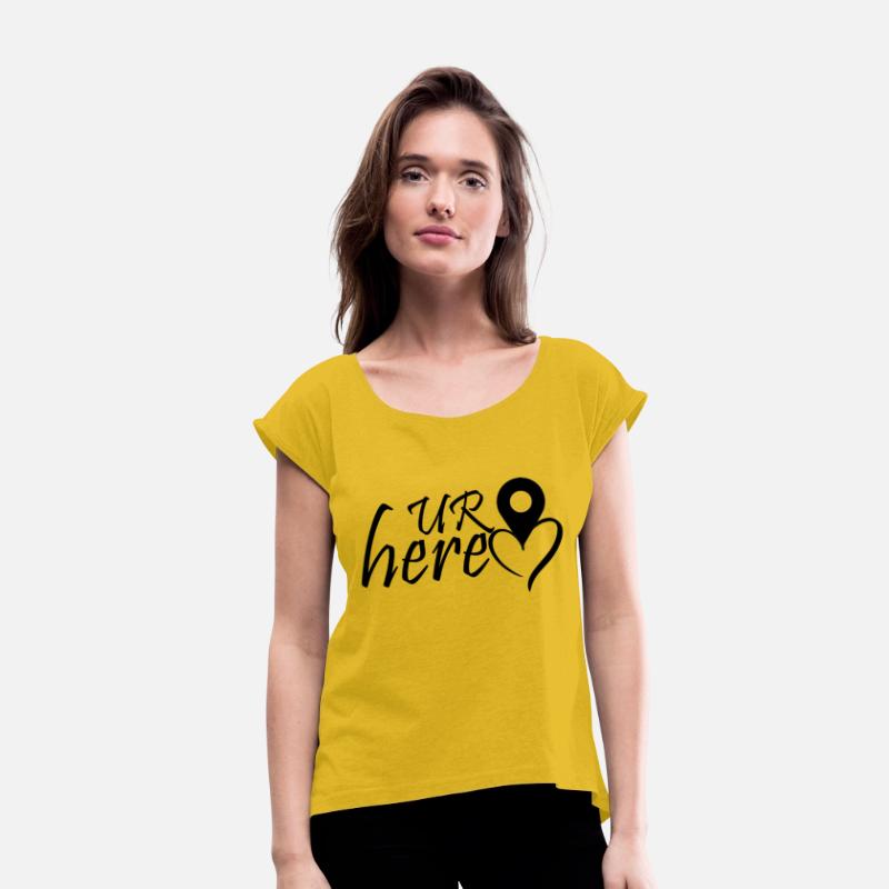 ur here heart cool t-shirt for lovers gift