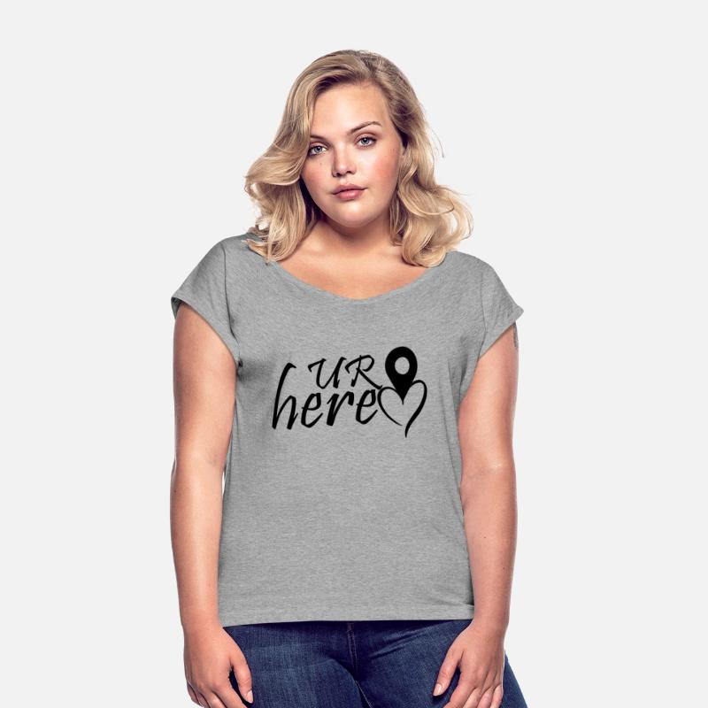 ur here heart cool t-shirt for lovers gift