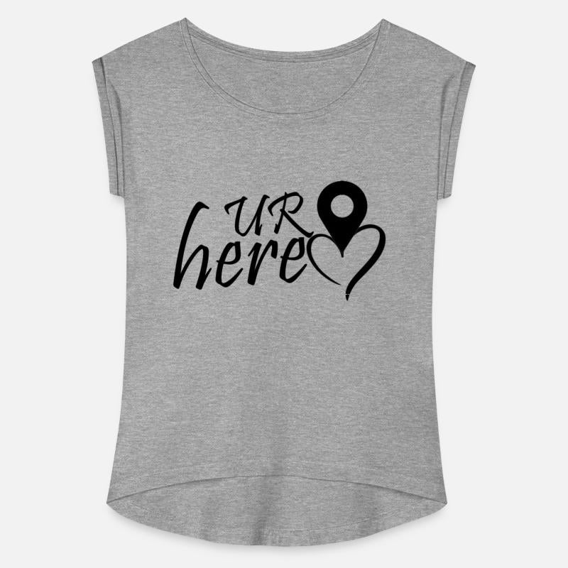ur here heart cool t-shirt for lovers gift