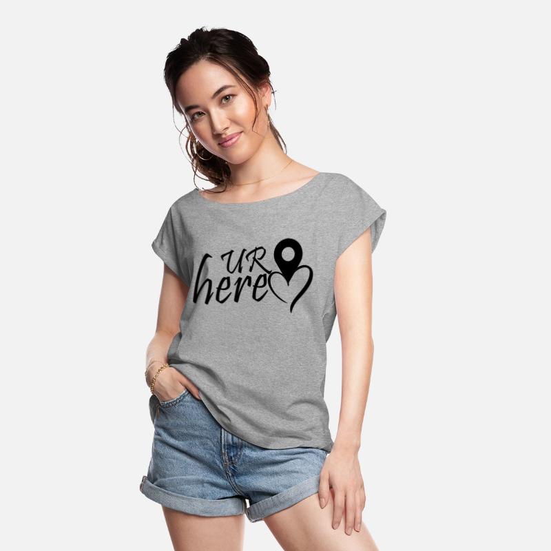 ur here heart cool t-shirt for lovers gift