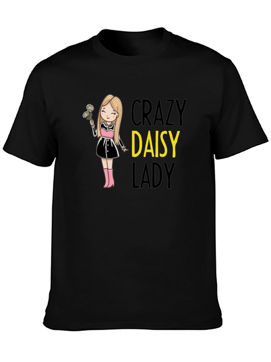 Crazy Daisy Lady Black T-Shirt