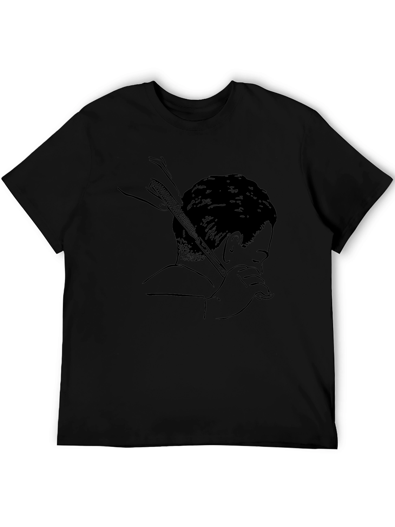 Barber Sketch Graphic T-Shirt - Mens
