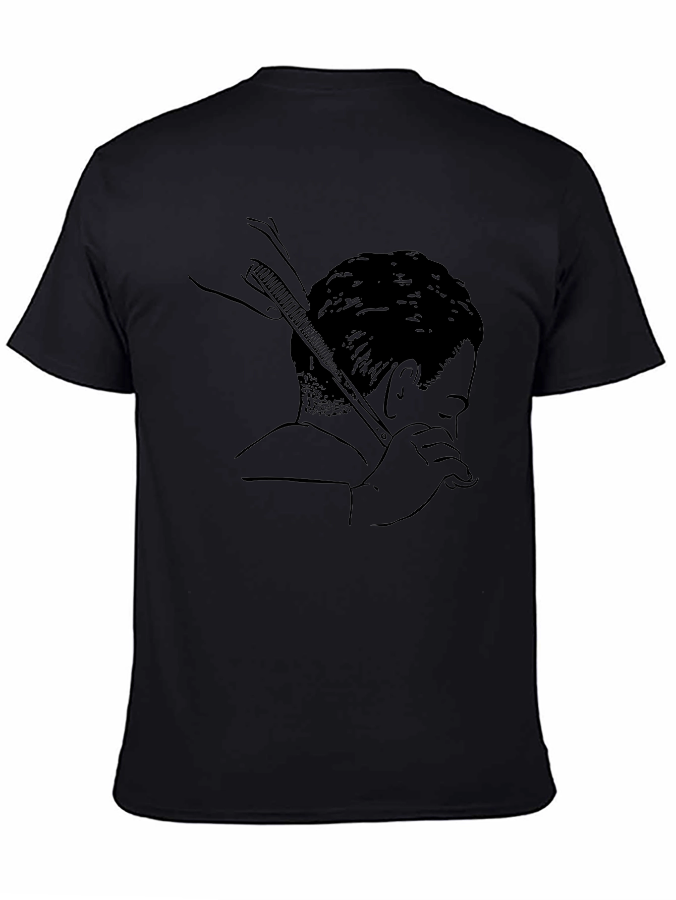 Barber Sketch Graphic T-Shirt - Mens