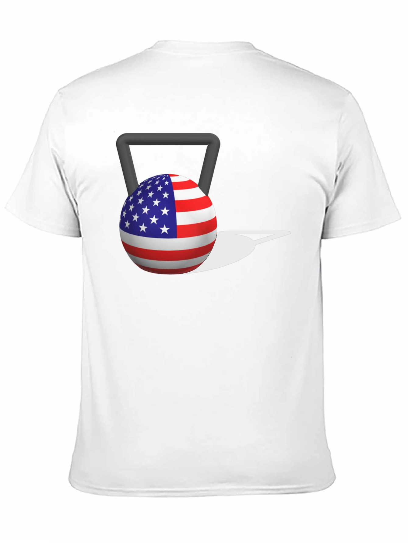 American Flag Kettlebell Patriotic T-Shirt