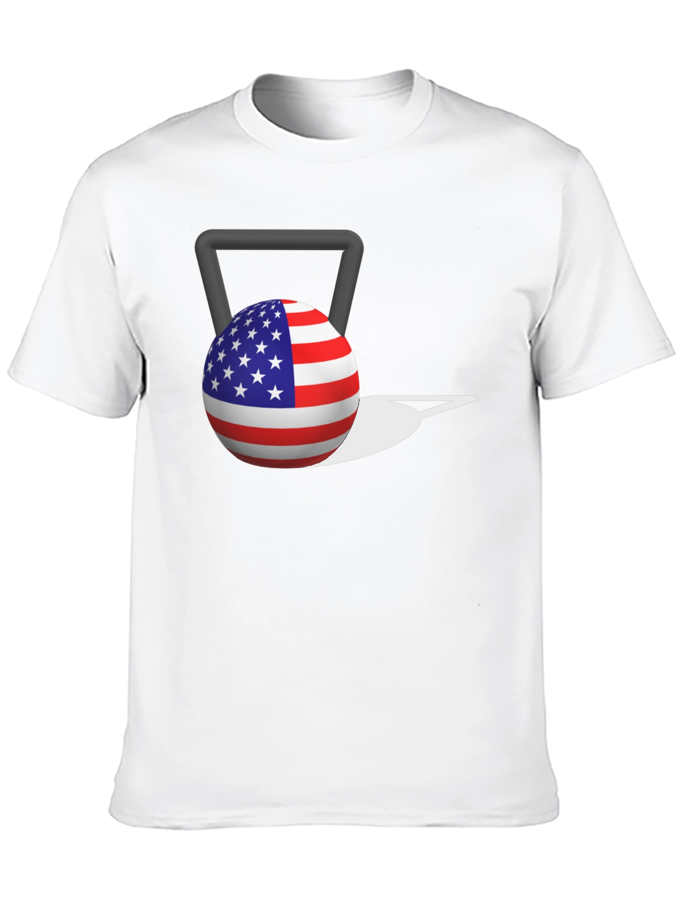 American Flag Kettlebell Patriotic T-Shirt