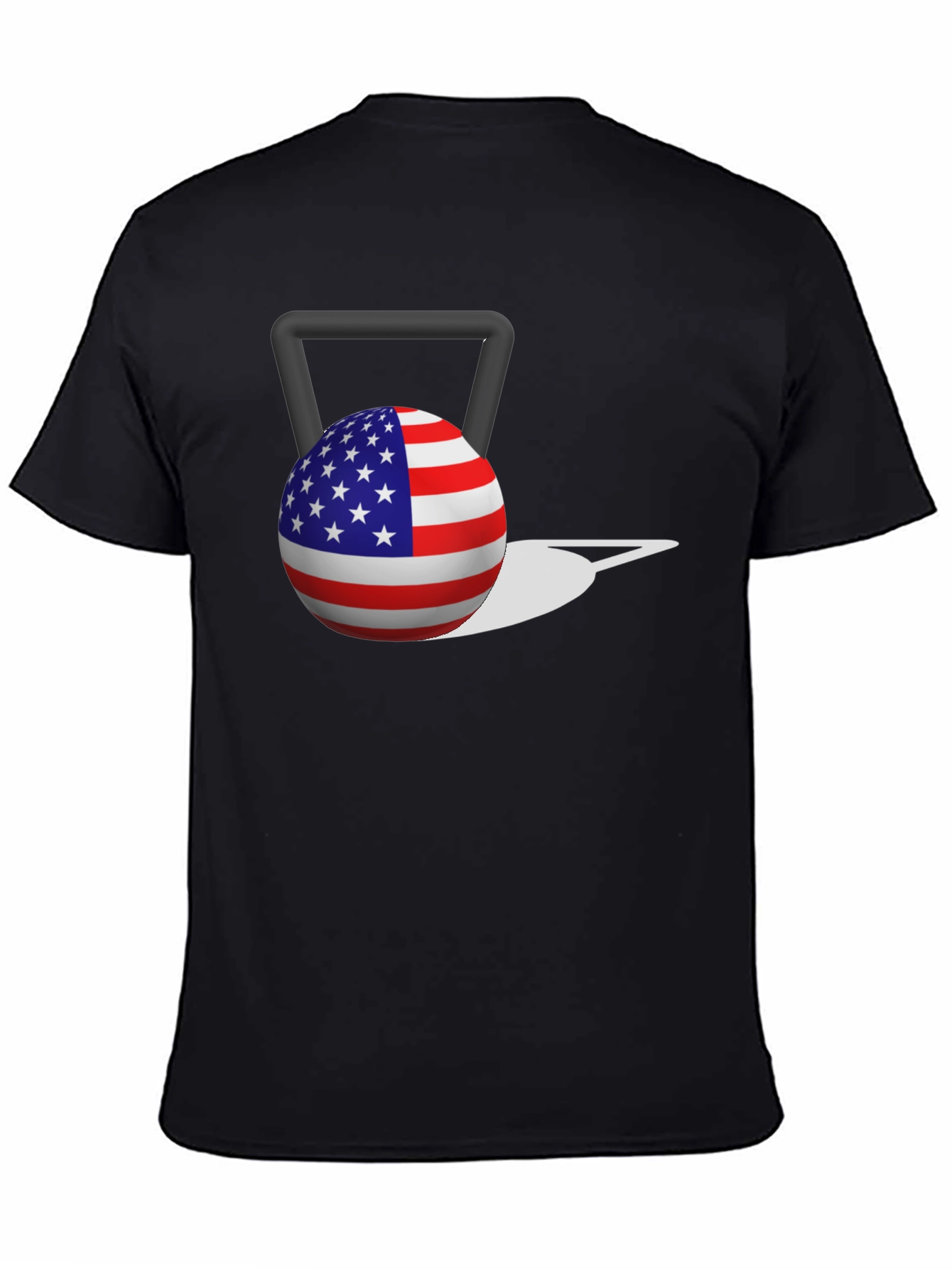 American Flag Kettlebell Patriotic T-Shirt