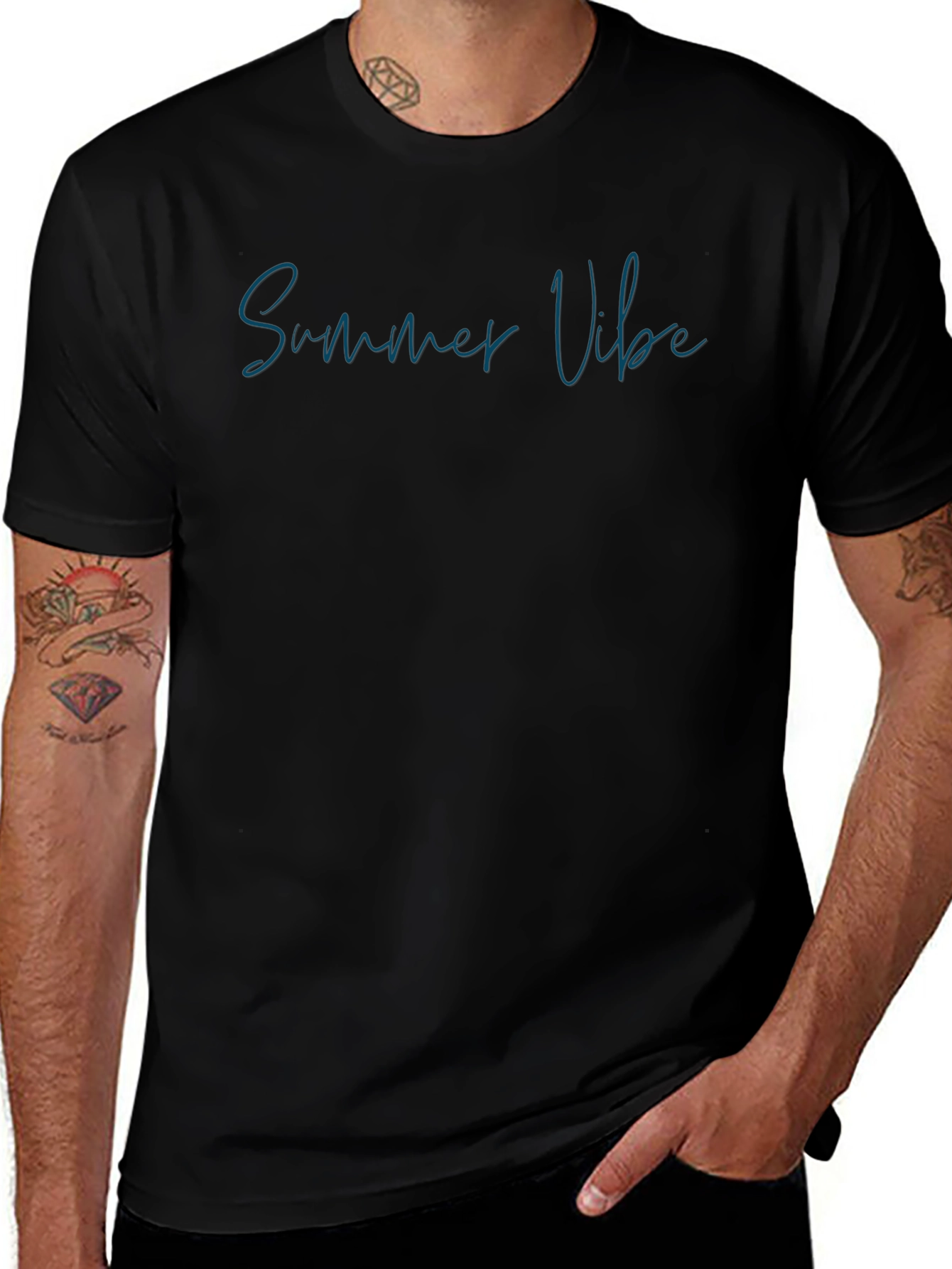 Summer Vibe Black T-Shirt