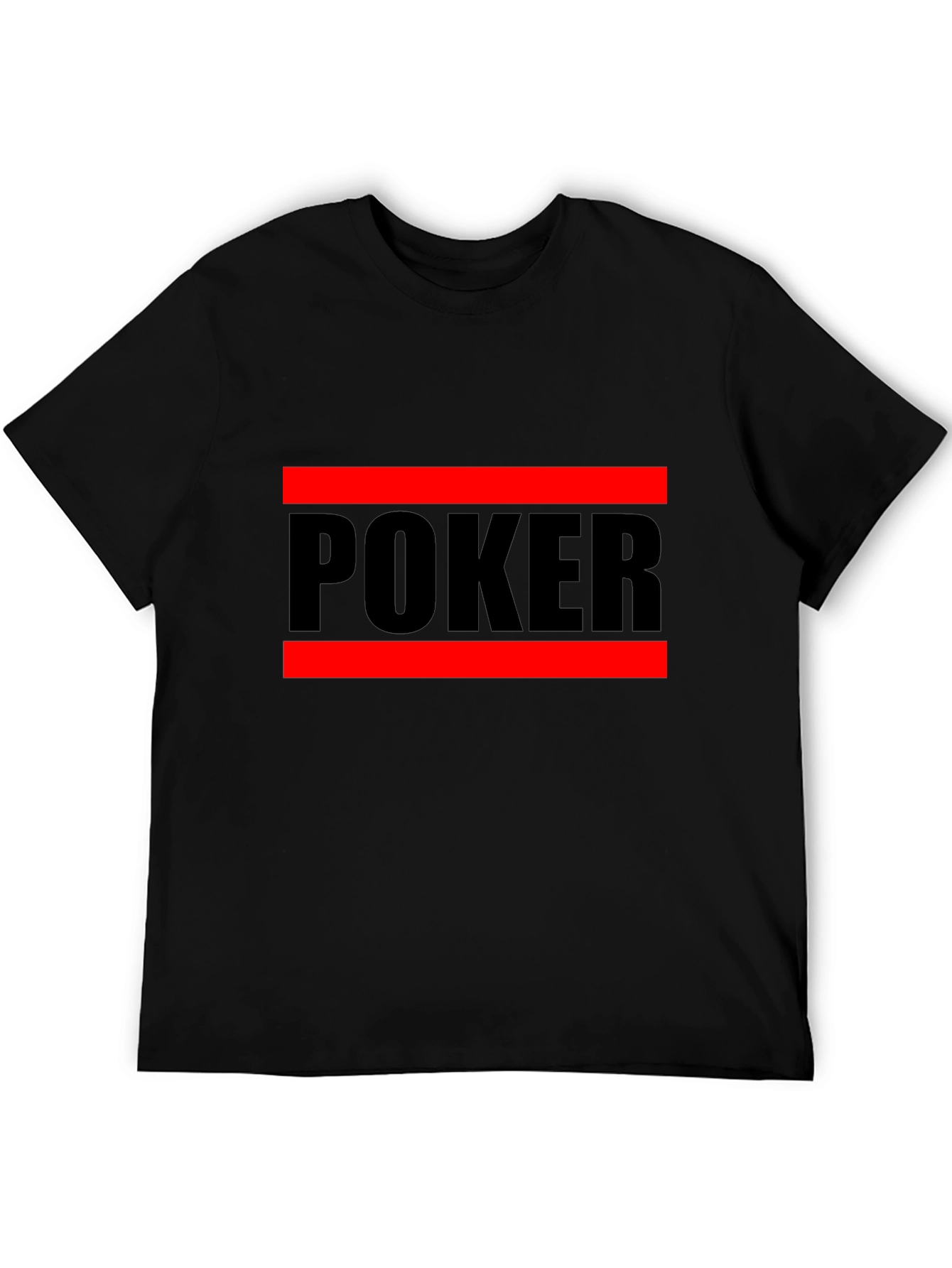 Poker Graphic Tee - Black Crew Neck