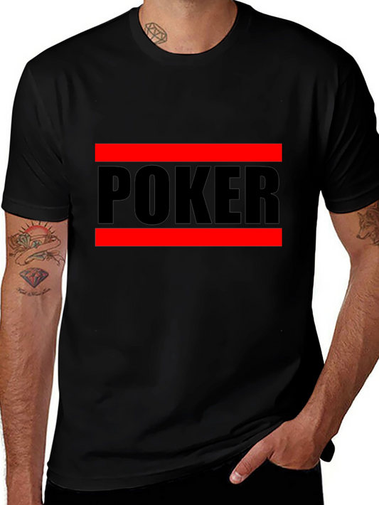 Poker Graphic Tee - Black Crew Neck