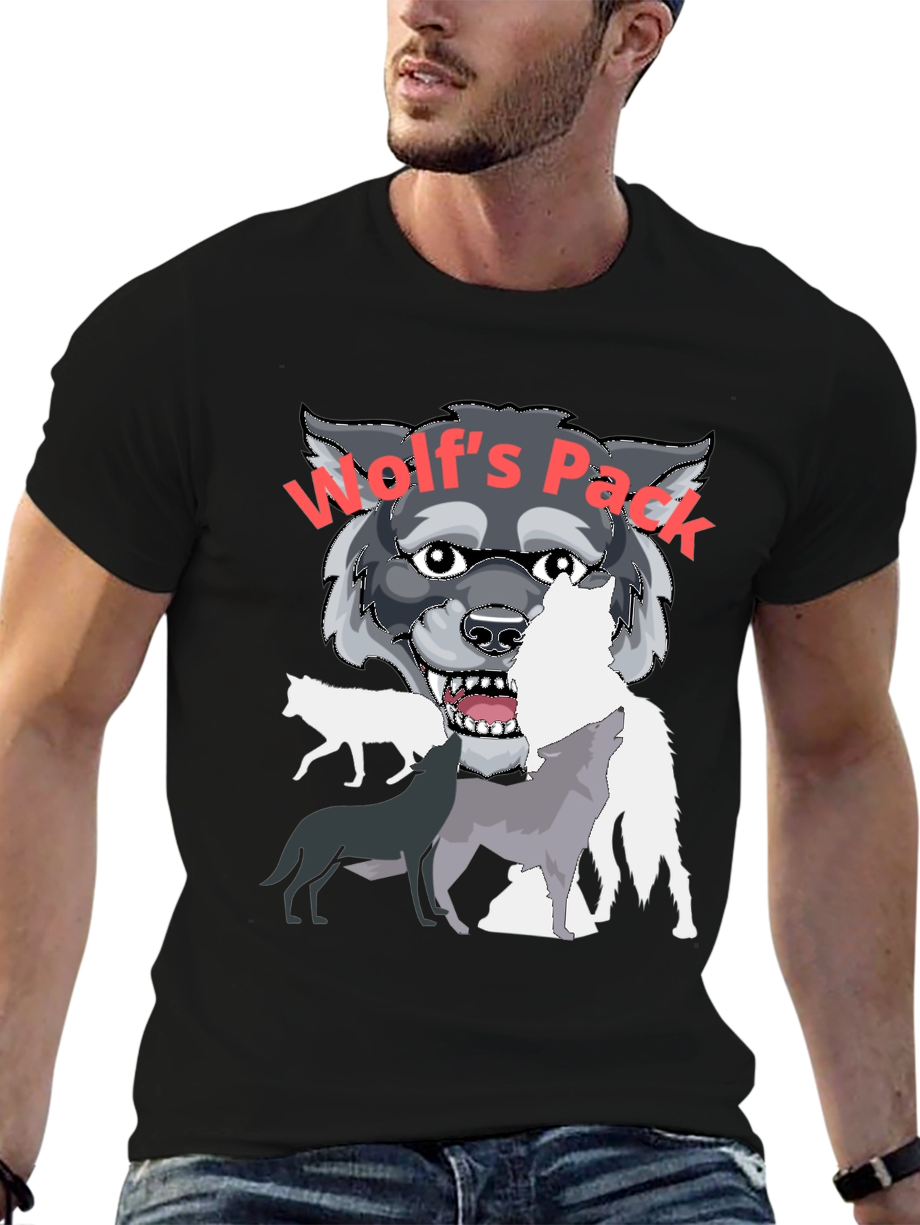 Wolfs Pack Graphic Print Tee