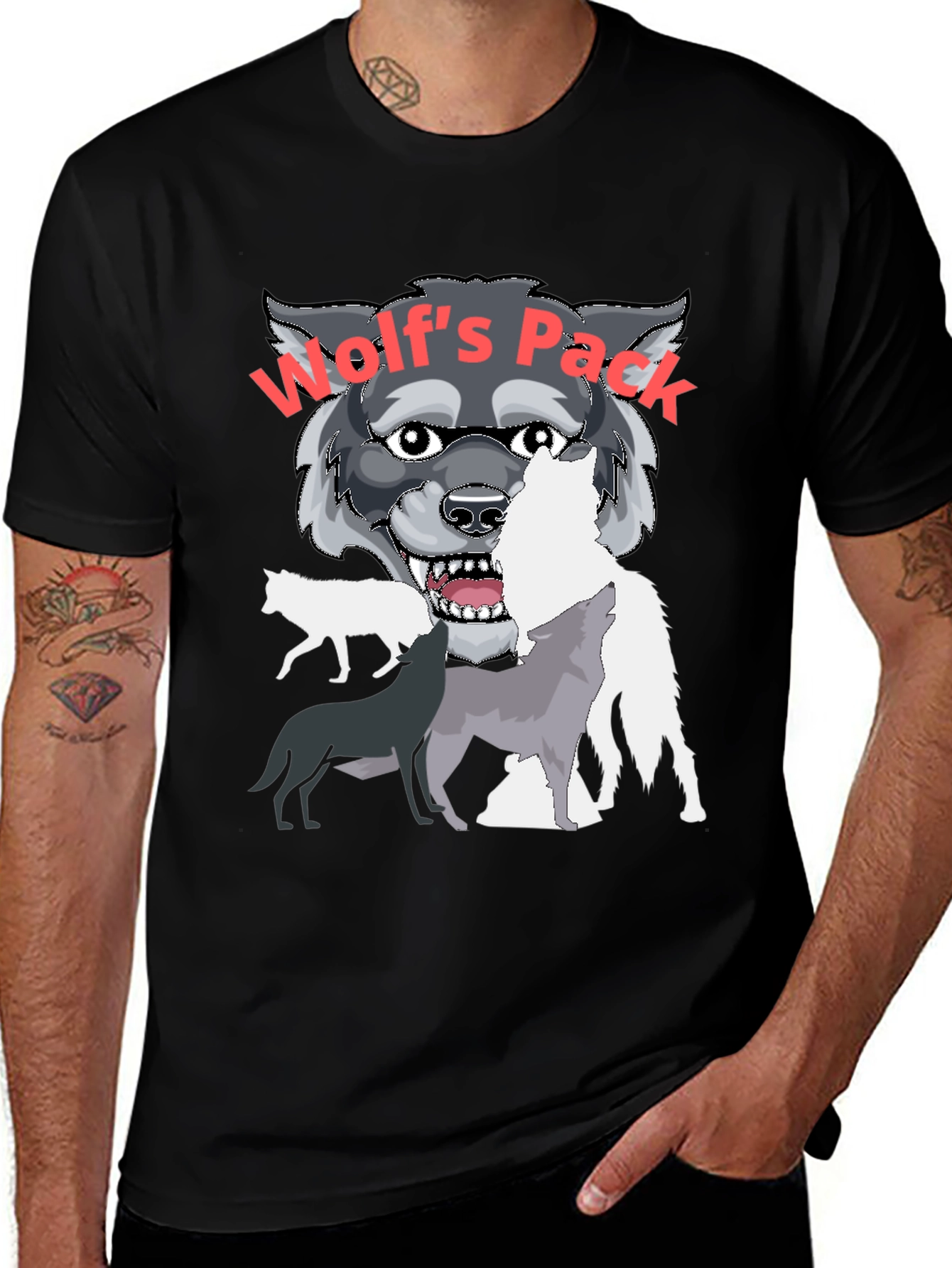 Wolfs Pack Graphic Print Tee
