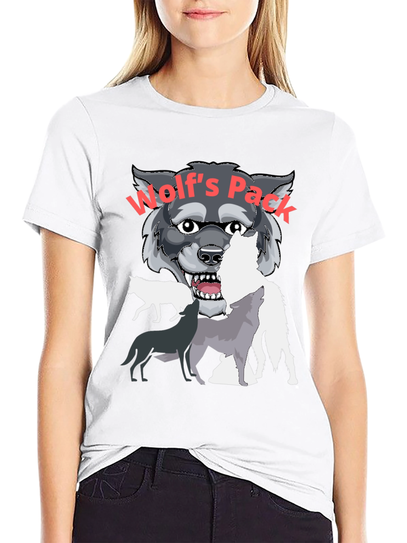 Wolfs Pack Graphic Print Tee