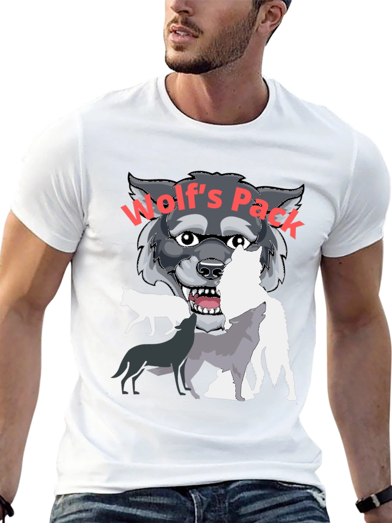 Wolfs Pack Graphic Print Tee
