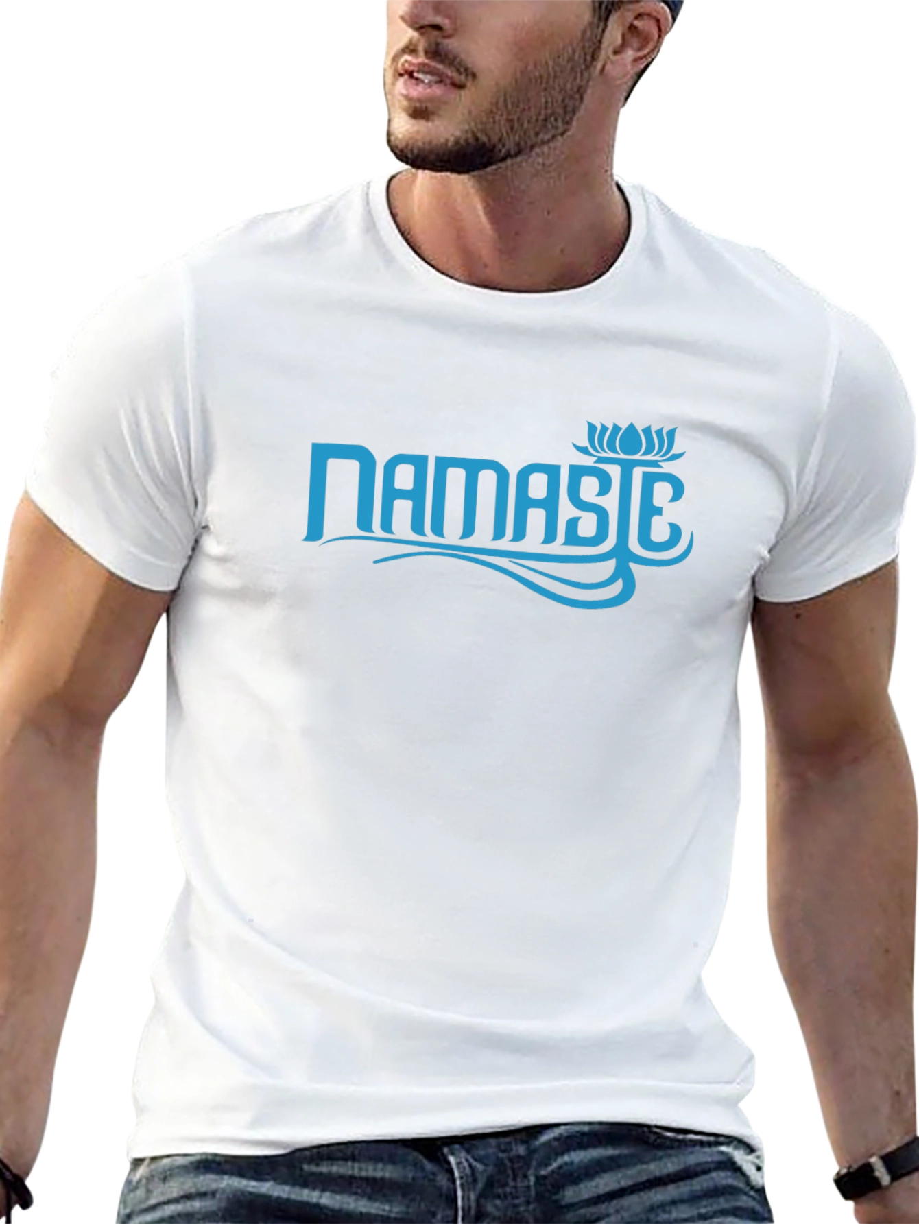 Namaste Graphic Tee - Relaxed Fit Black Cotton Shirt