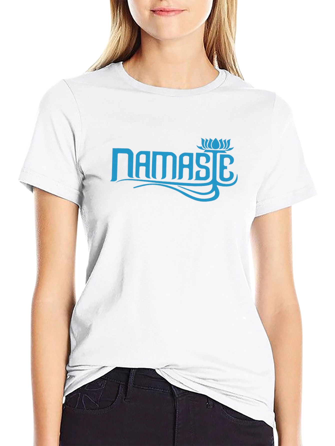 Namaste Graphic Tee - Relaxed Fit Black Cotton Shirt