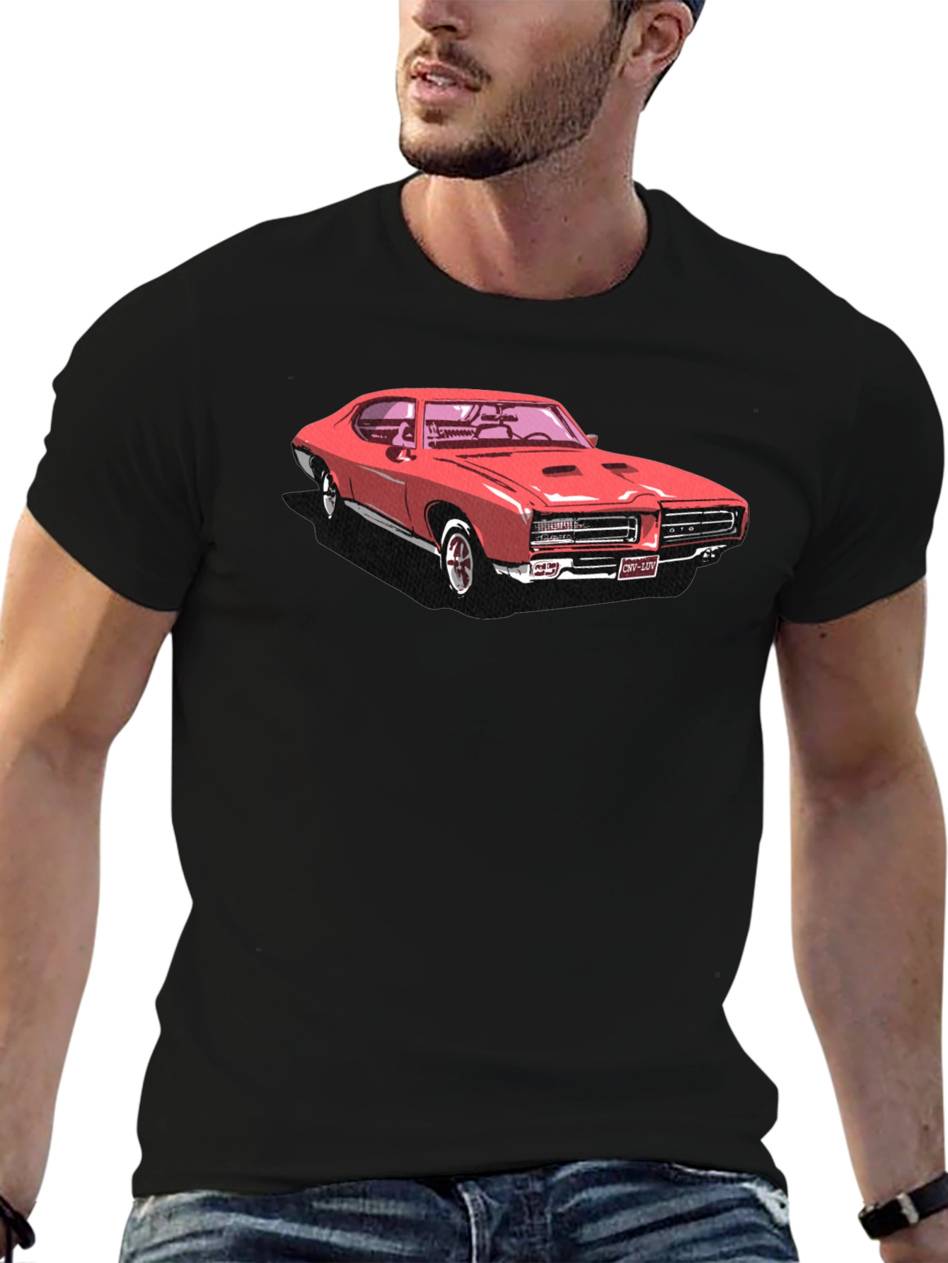 Classic Car Graphic Tee - Black