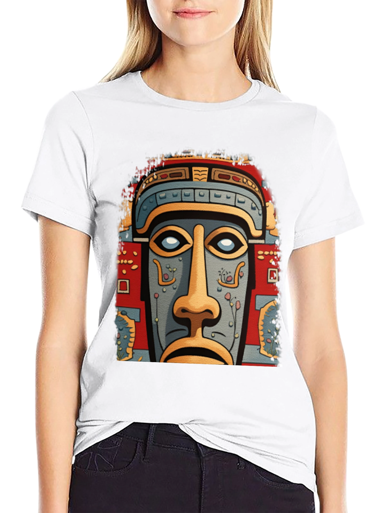 Tribal Mask Graphic T-Shirt