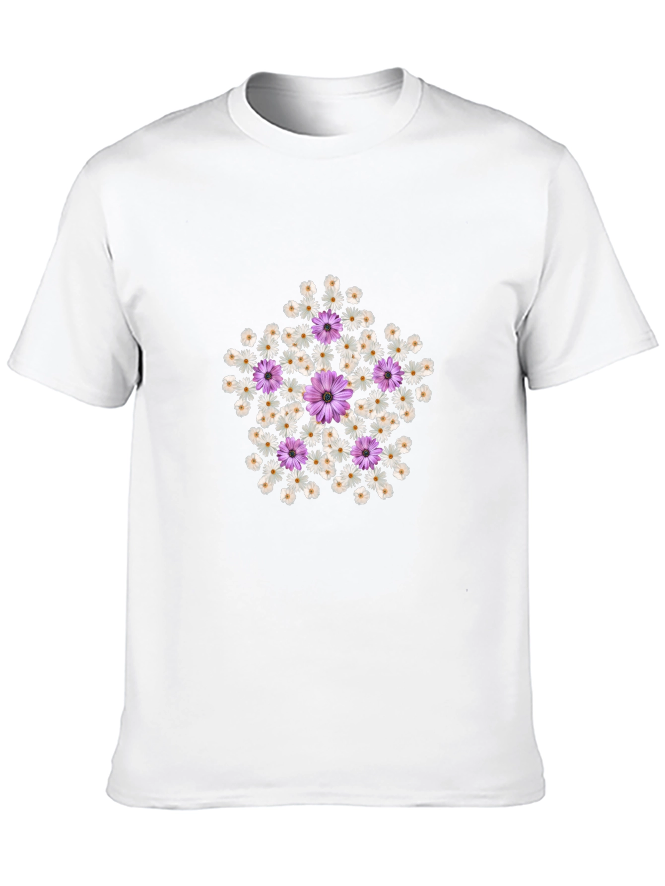 Floral Star Graphic Tee - Trendy Casual Top