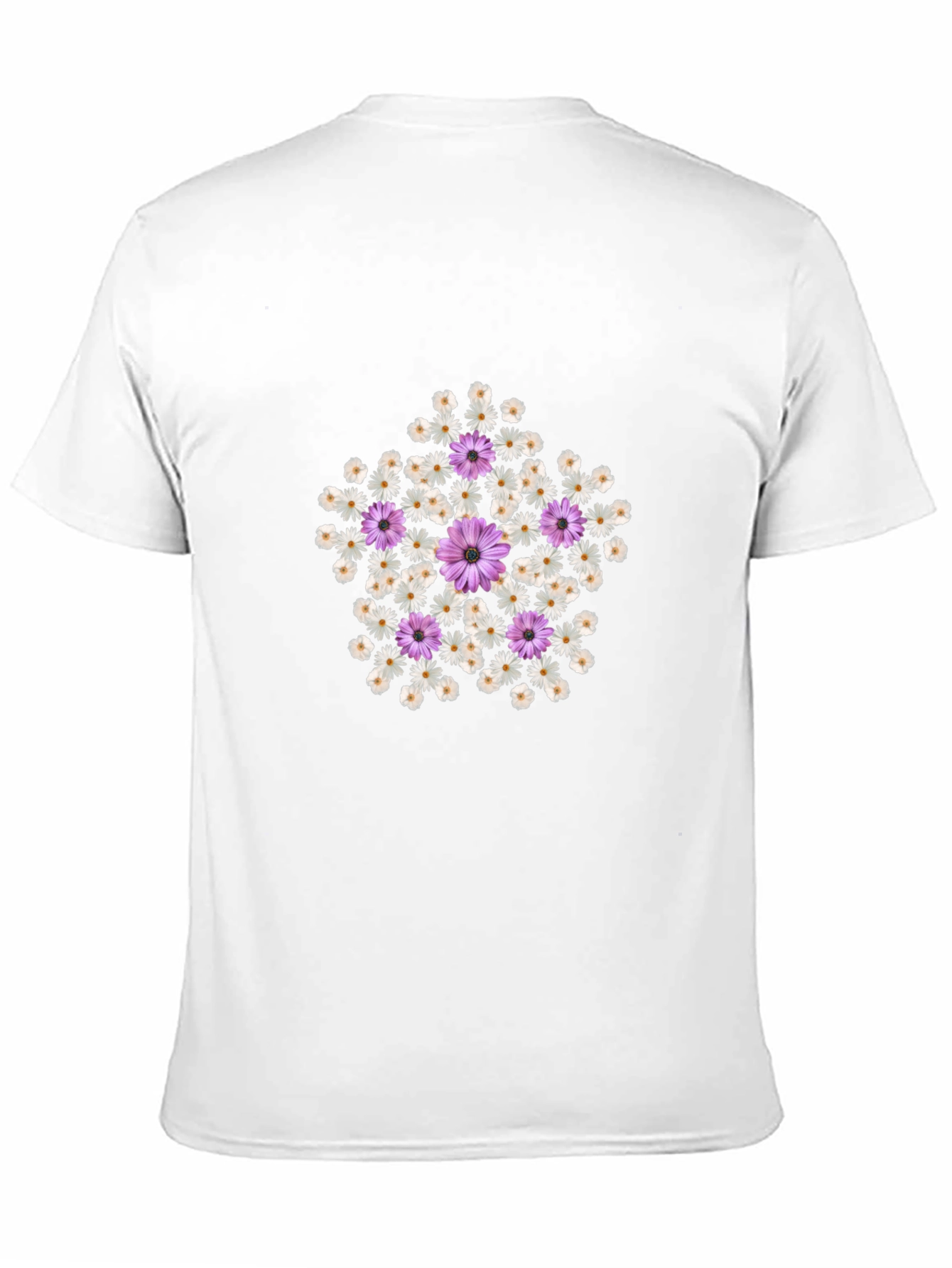 Floral Star Graphic Tee - Trendy Casual Top