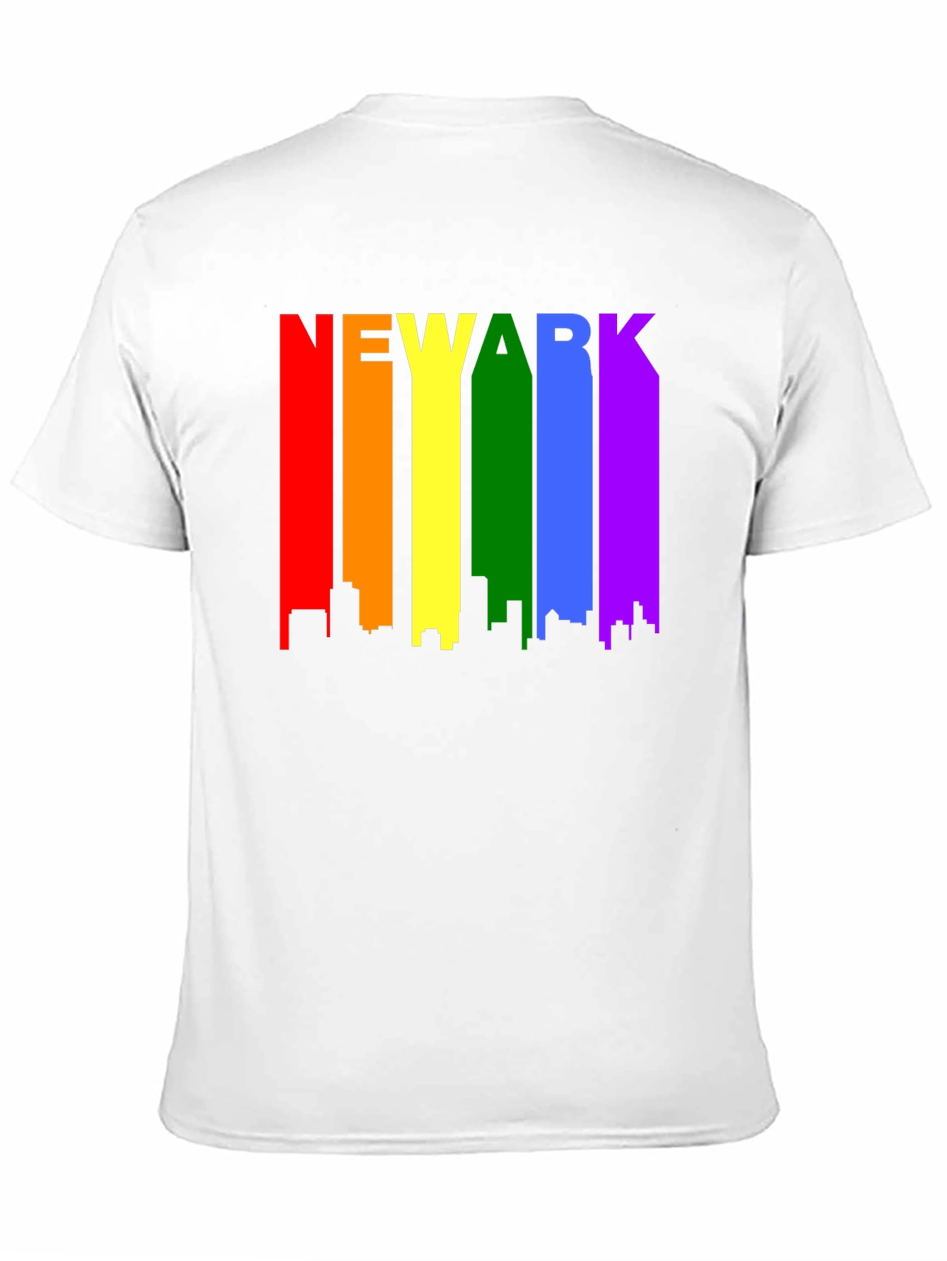 Newark Pride T-Shirt - Rainbow Cityscape Tee