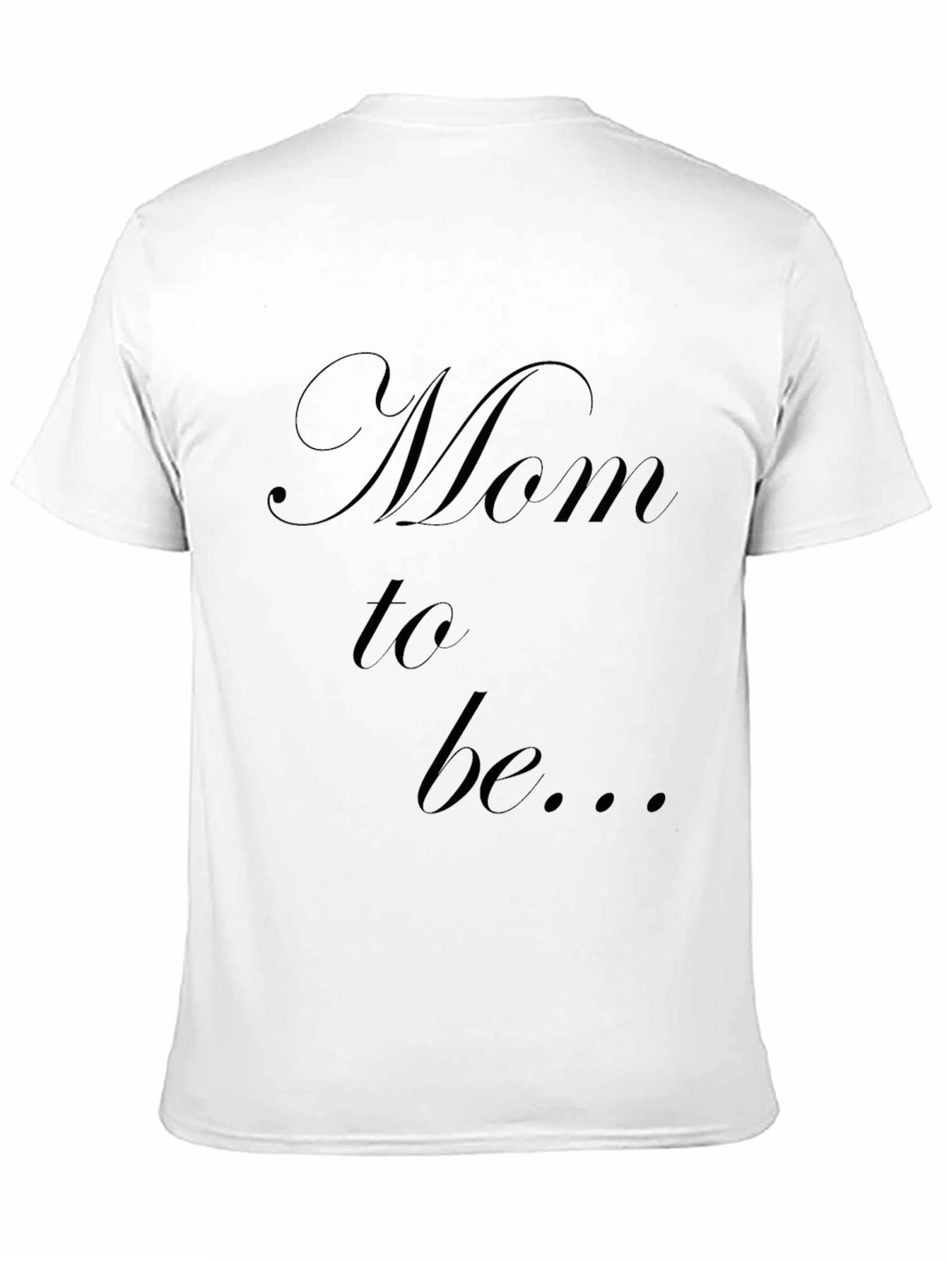 Mom to Be Black T-Shirt Pregnancy Announcement Tee