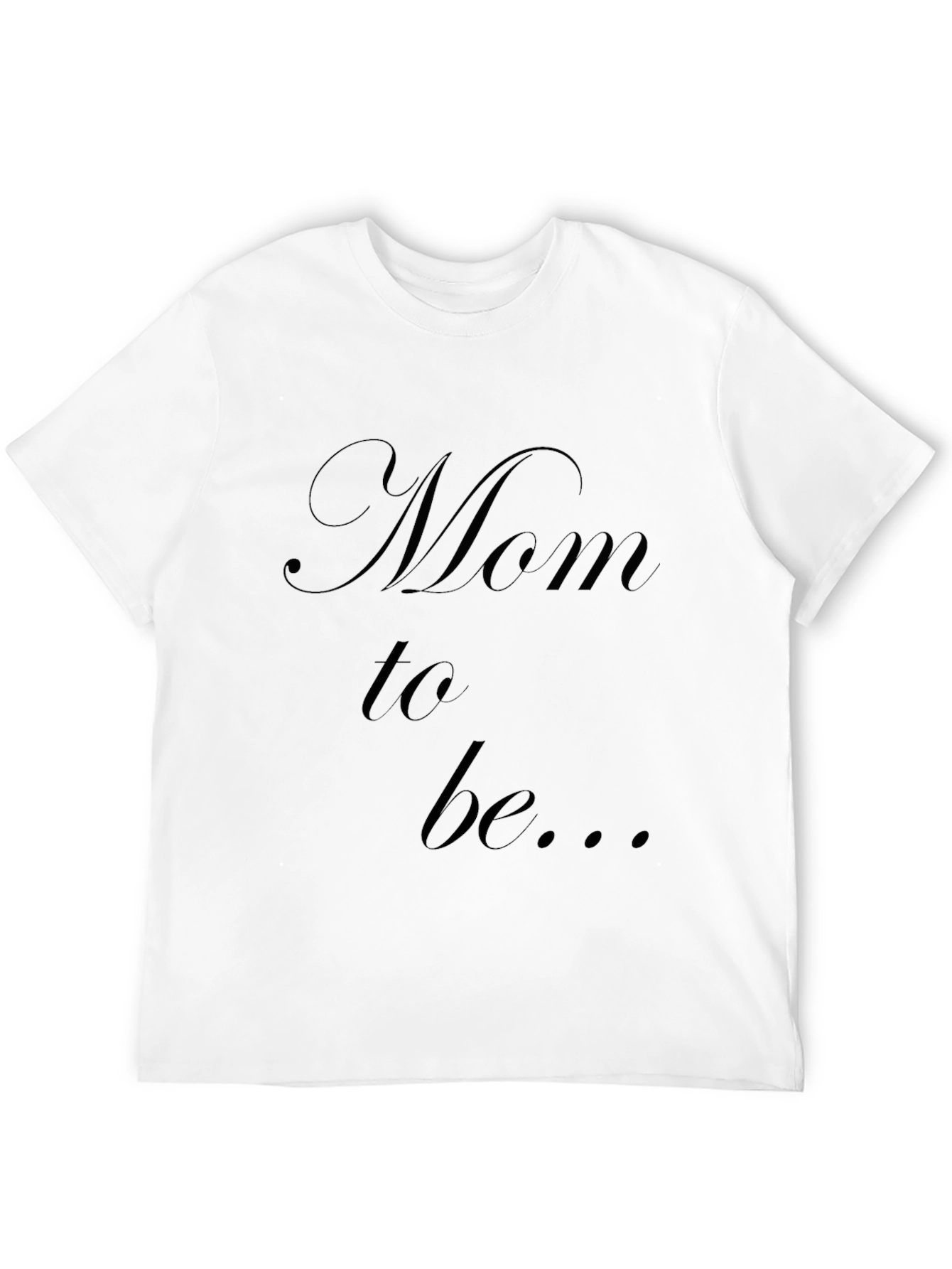 Mom to Be Black T-Shirt Pregnancy Announcement Tee