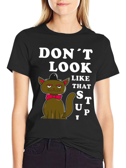 Grumpy Cat T-Shirt - Funny Novelty Tee for Cat Lovers