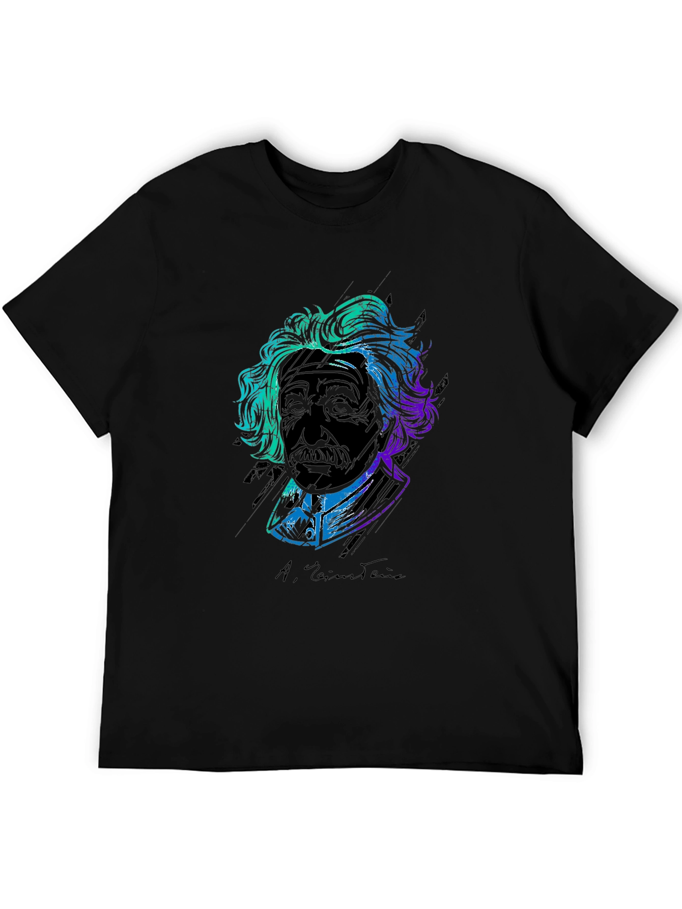 Einstein Graphic Print Tee - Black