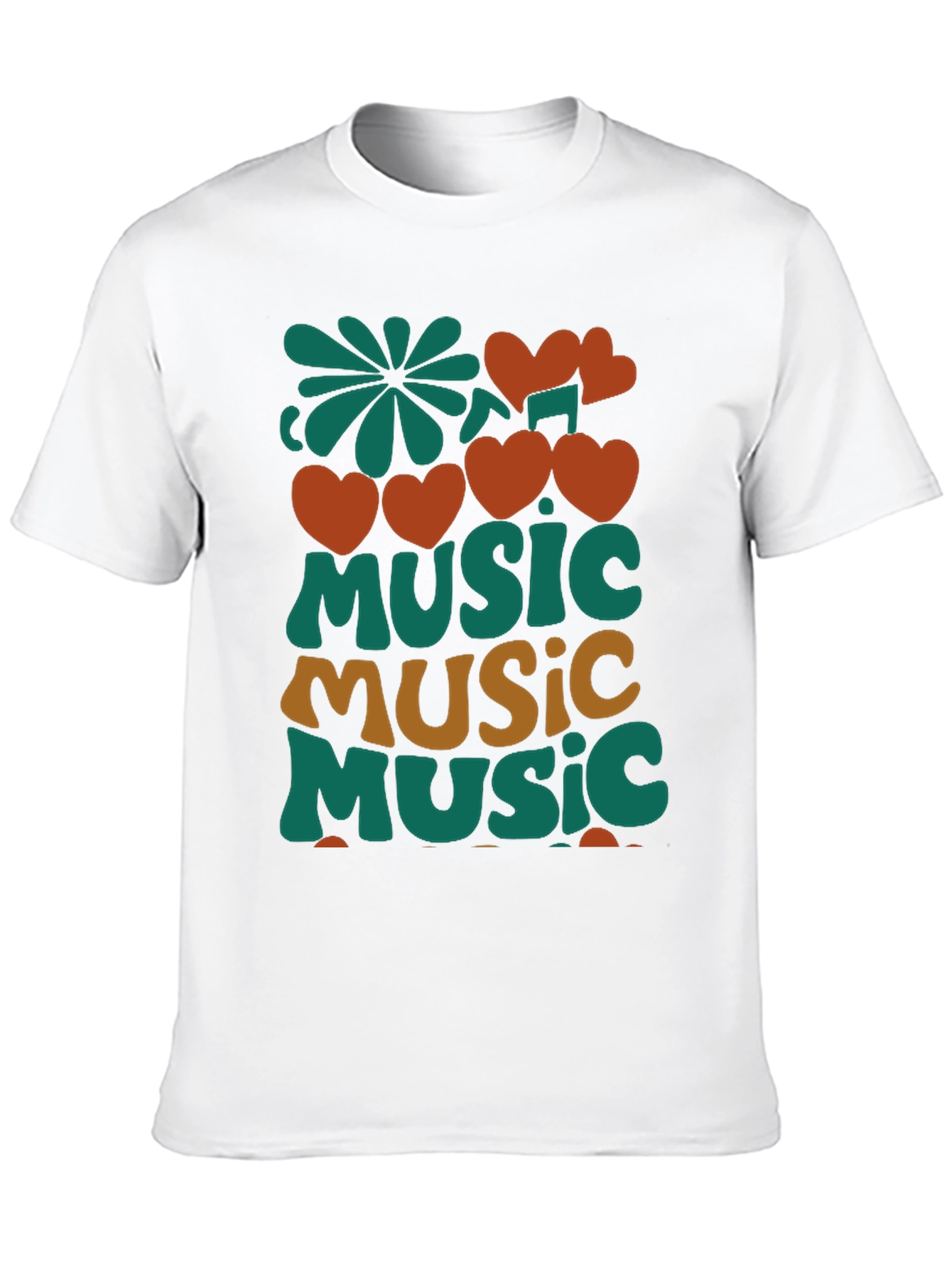 Retro Music Lover Graphic T-Shirt - Black