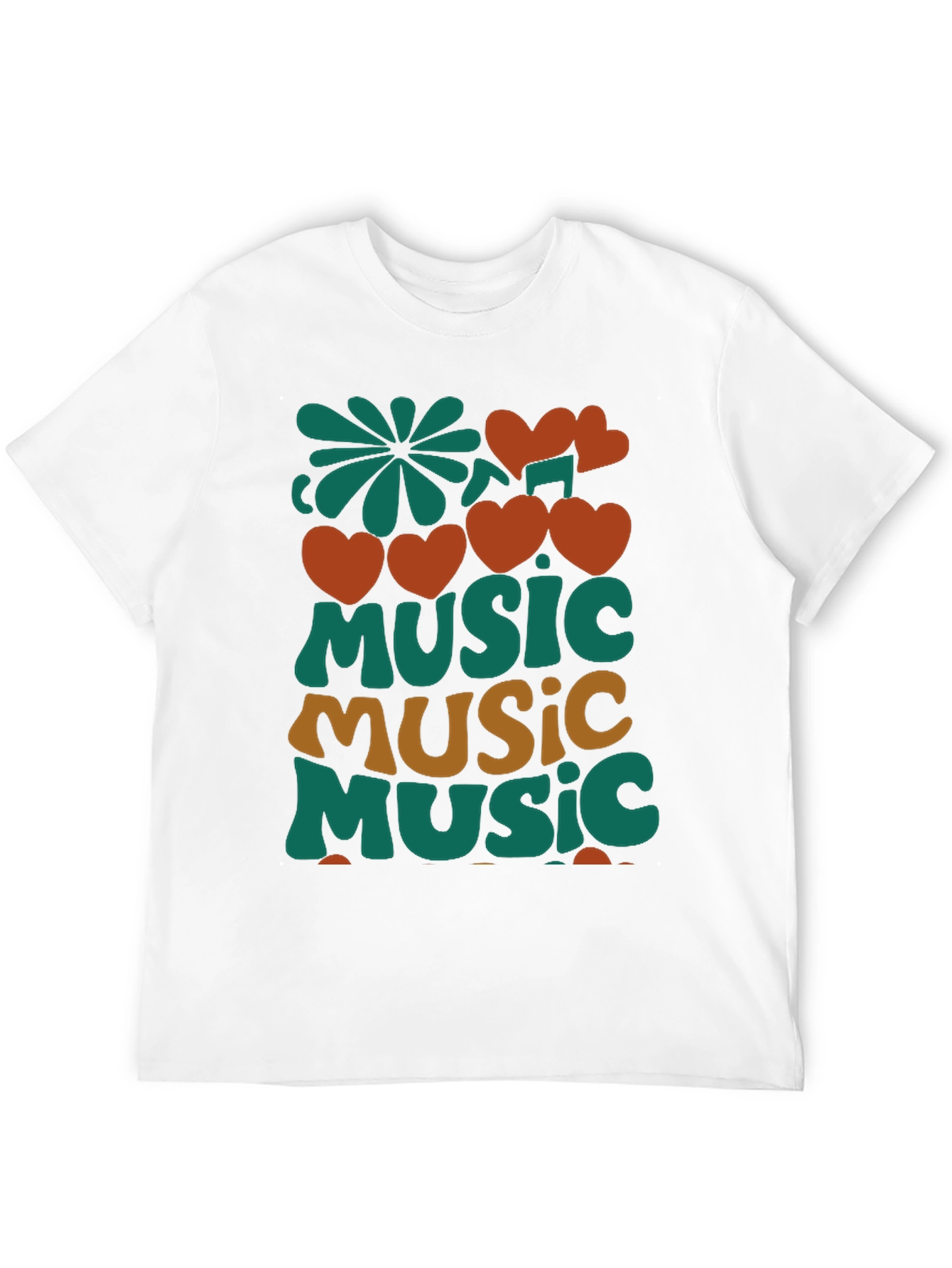 Retro Music Lover Graphic T-Shirt - Black