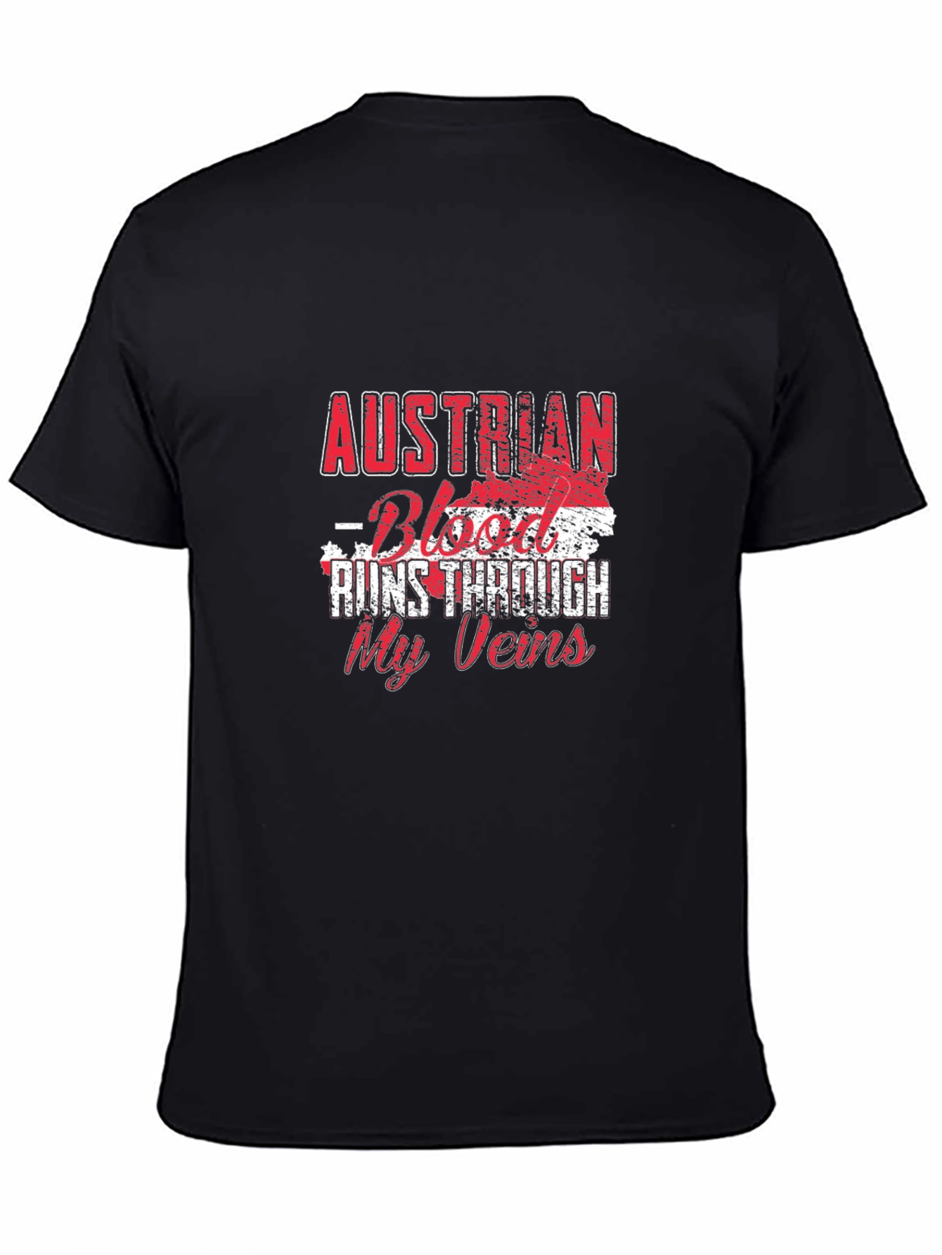 Austrian Blood Runs Through My Veins Black T-Shirt