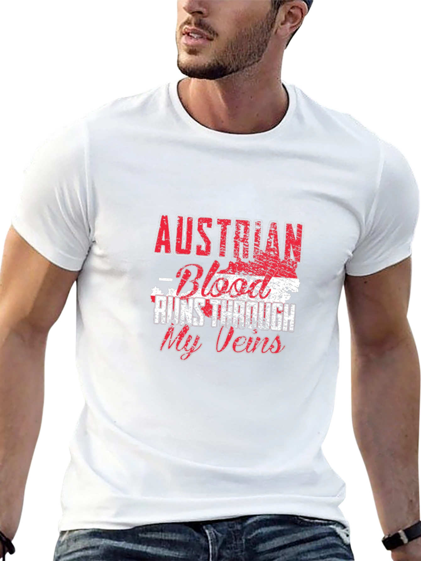 Austrian Blood Runs Through My Veins Black T-Shirt