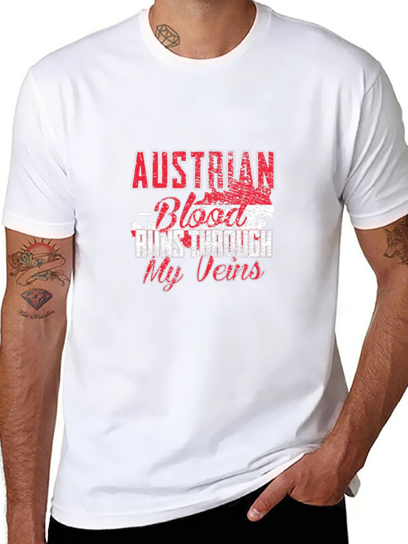 Austrian Blood Runs Through My Veins Black T-Shirt