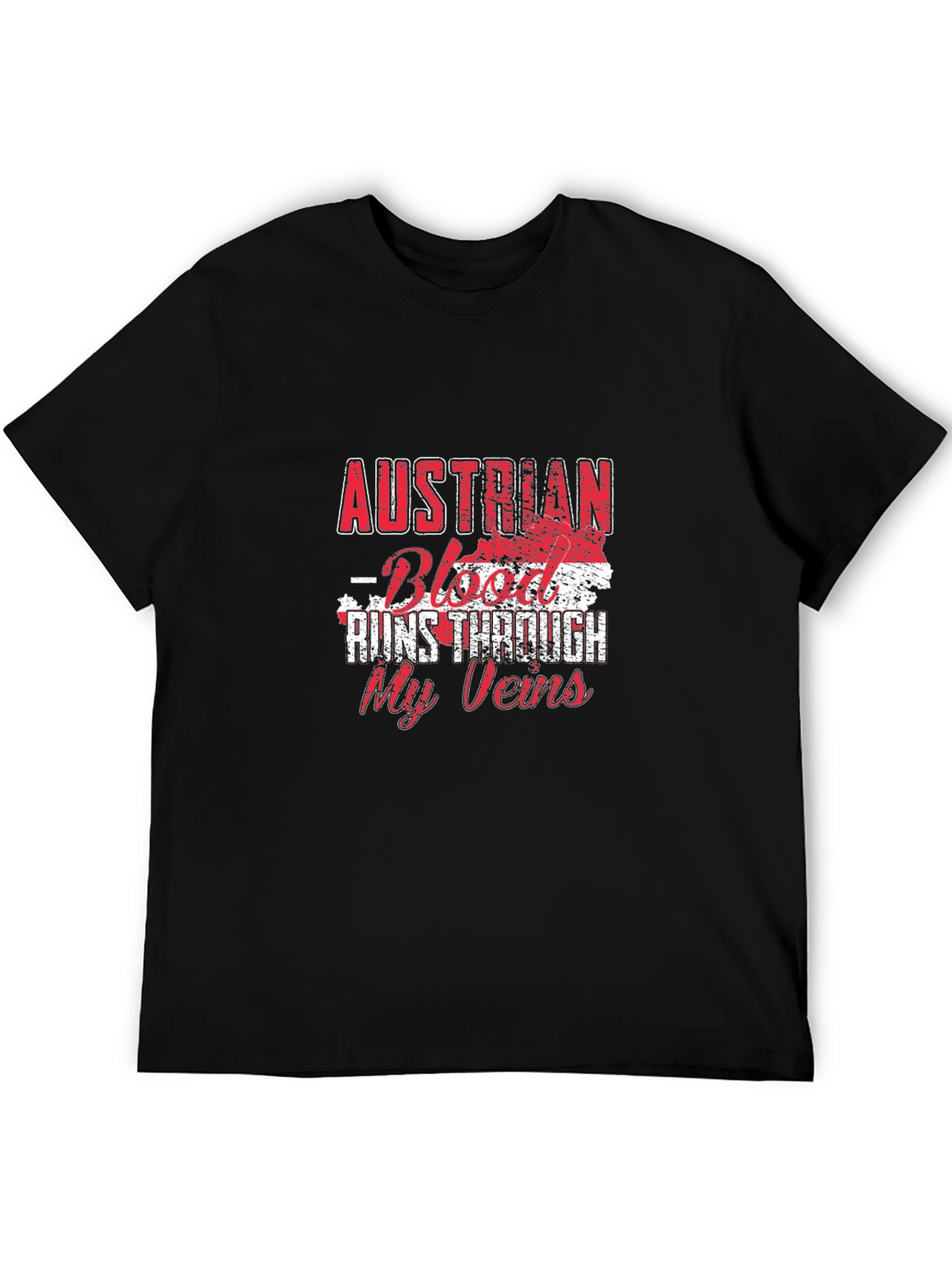 Austrian Blood Runs Through My Veins Black T-Shirt