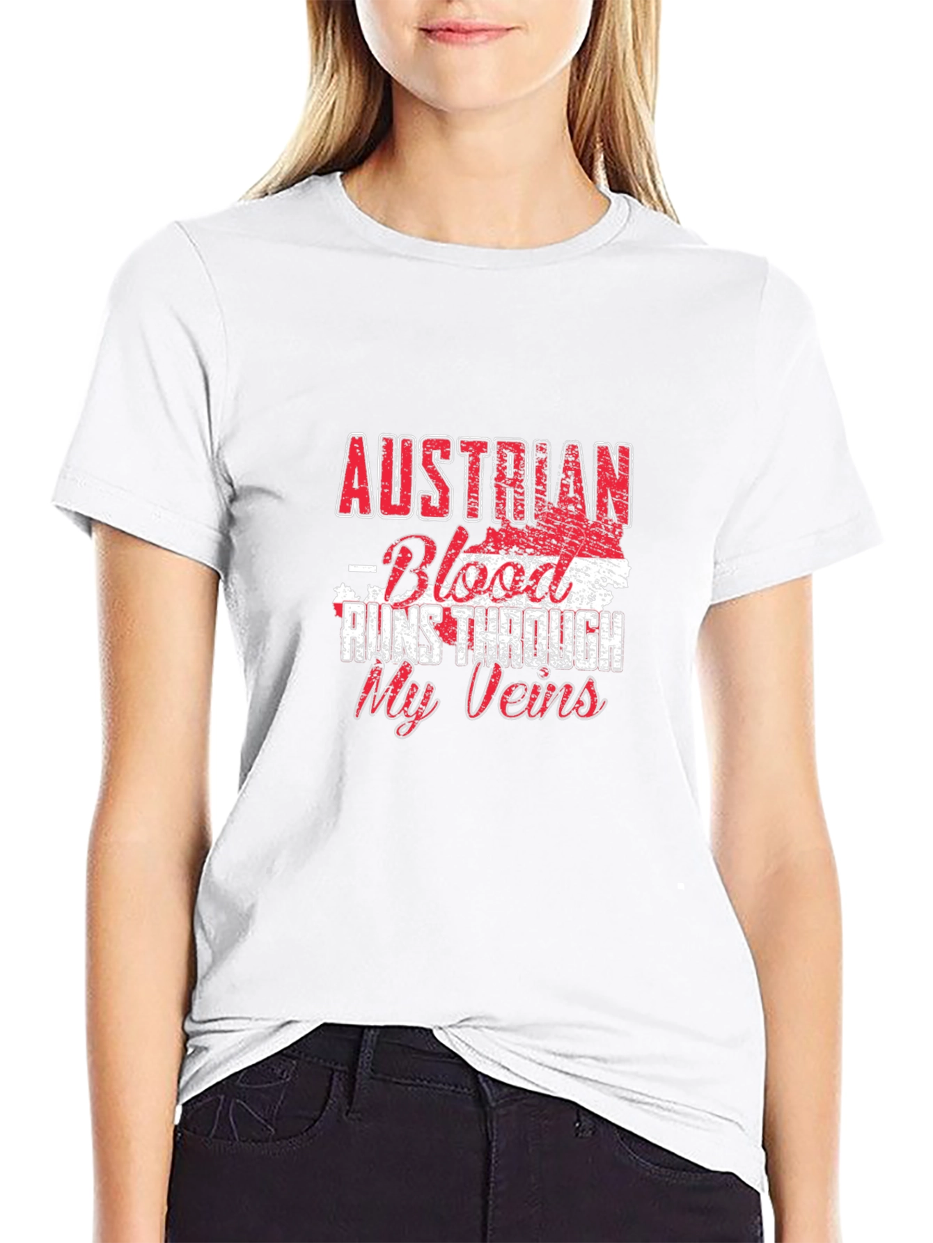 Austrian Blood Runs Through My Veins Black T-Shirt