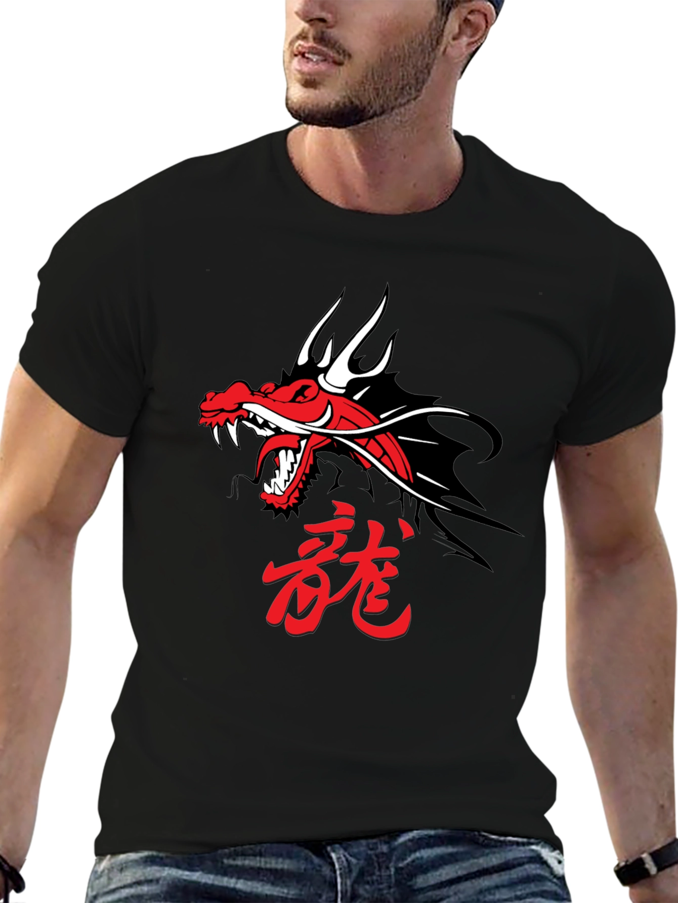Dragon Graphic Tee - Black