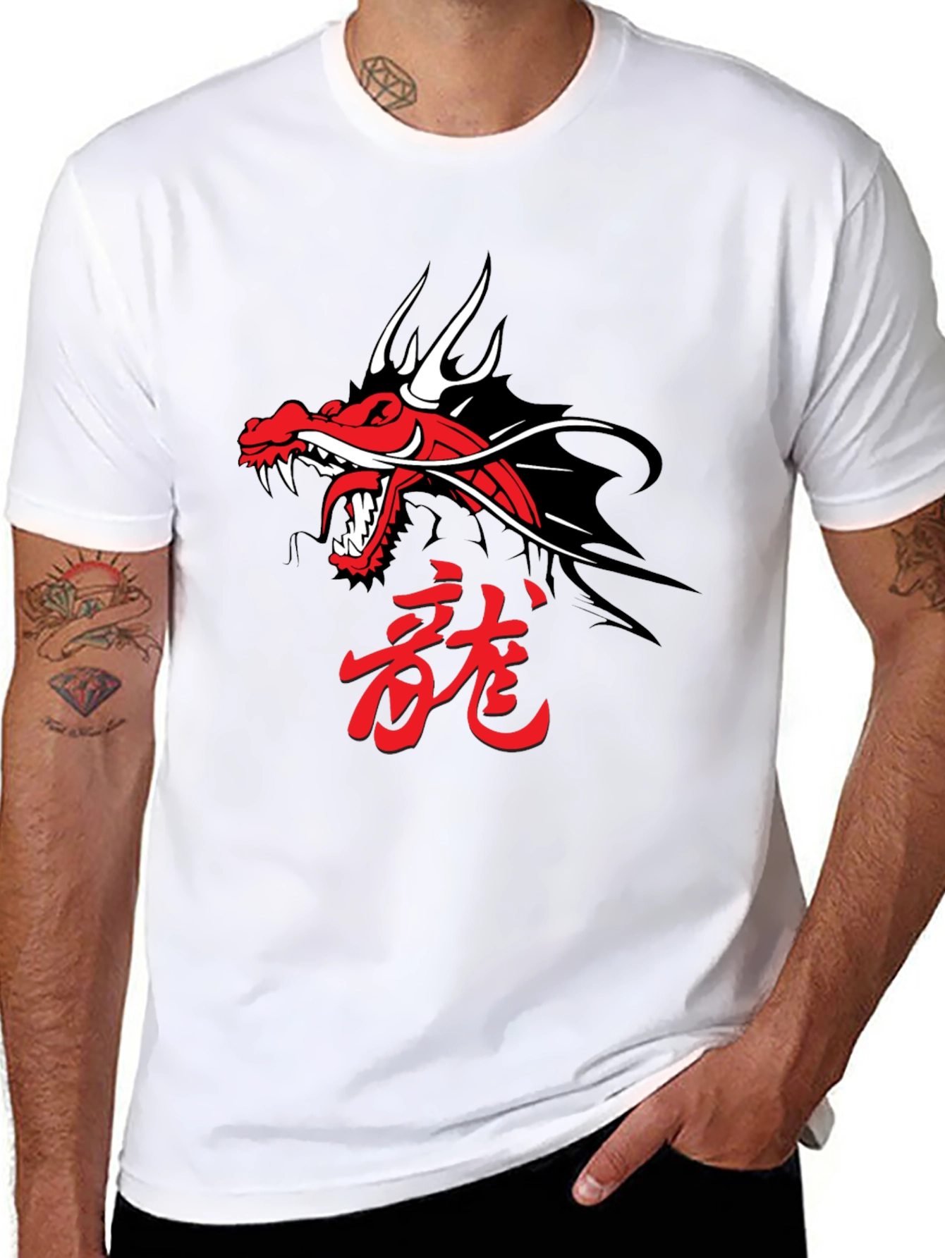 Dragon Graphic Tee - Black