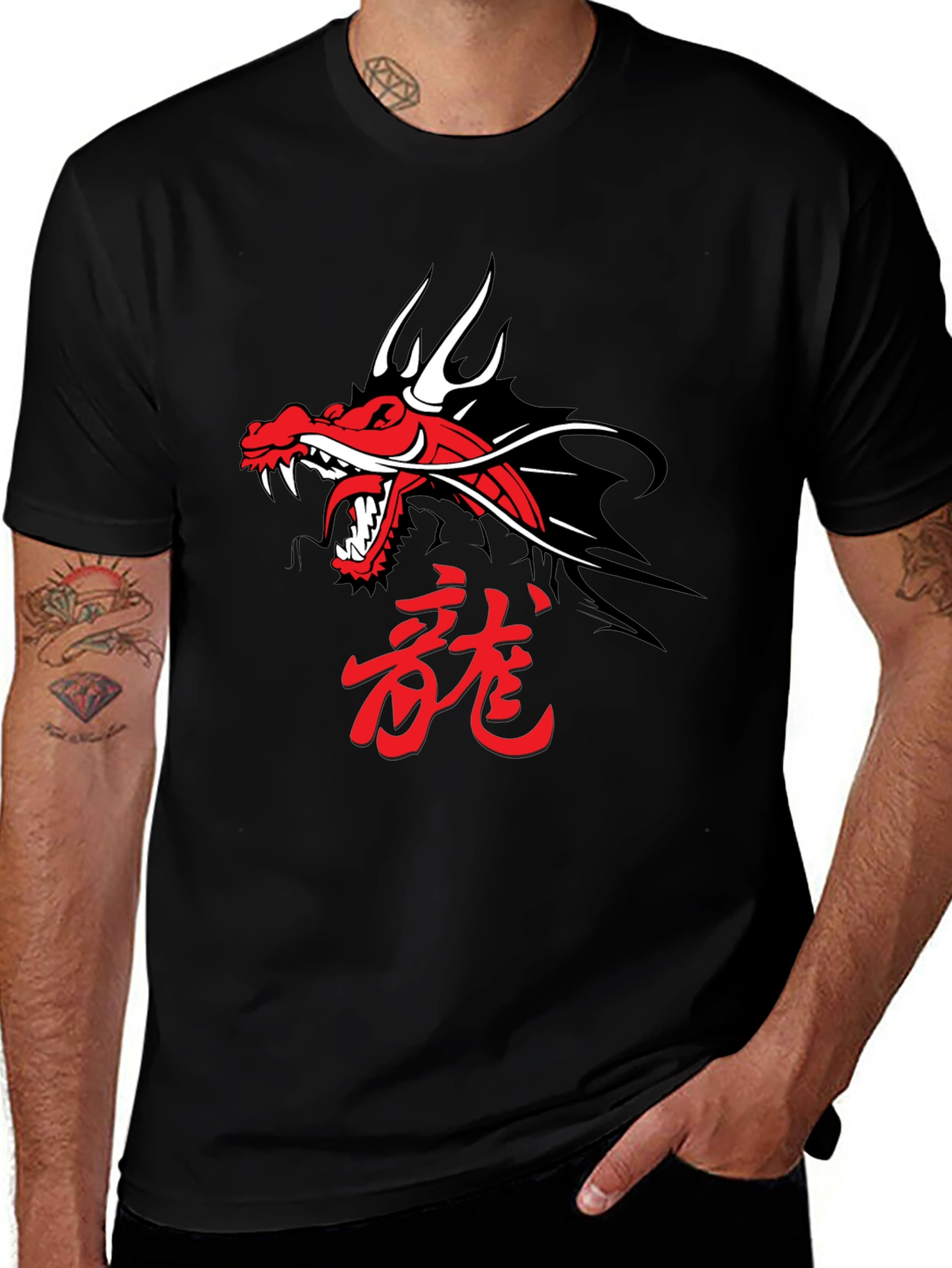 Dragon Graphic Tee - Black