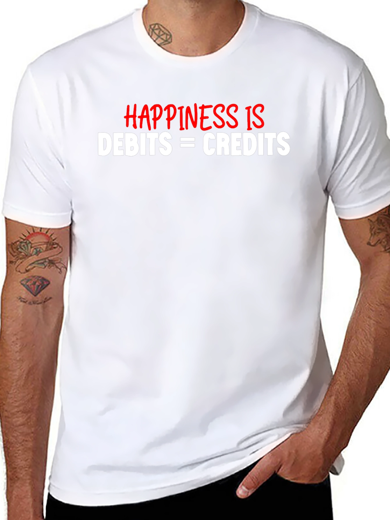 Accountant Humor T-Shirt Debits and Credits
