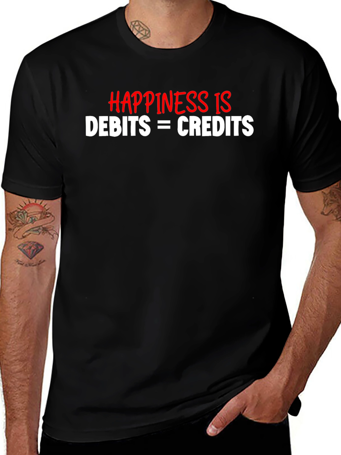Accountant Humor T-Shirt Debits and Credits