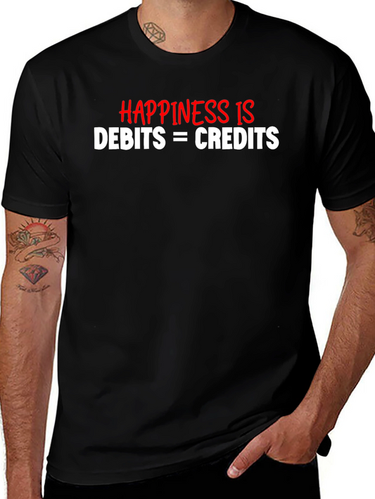 Accountant Humor T-Shirt Debits and Credits