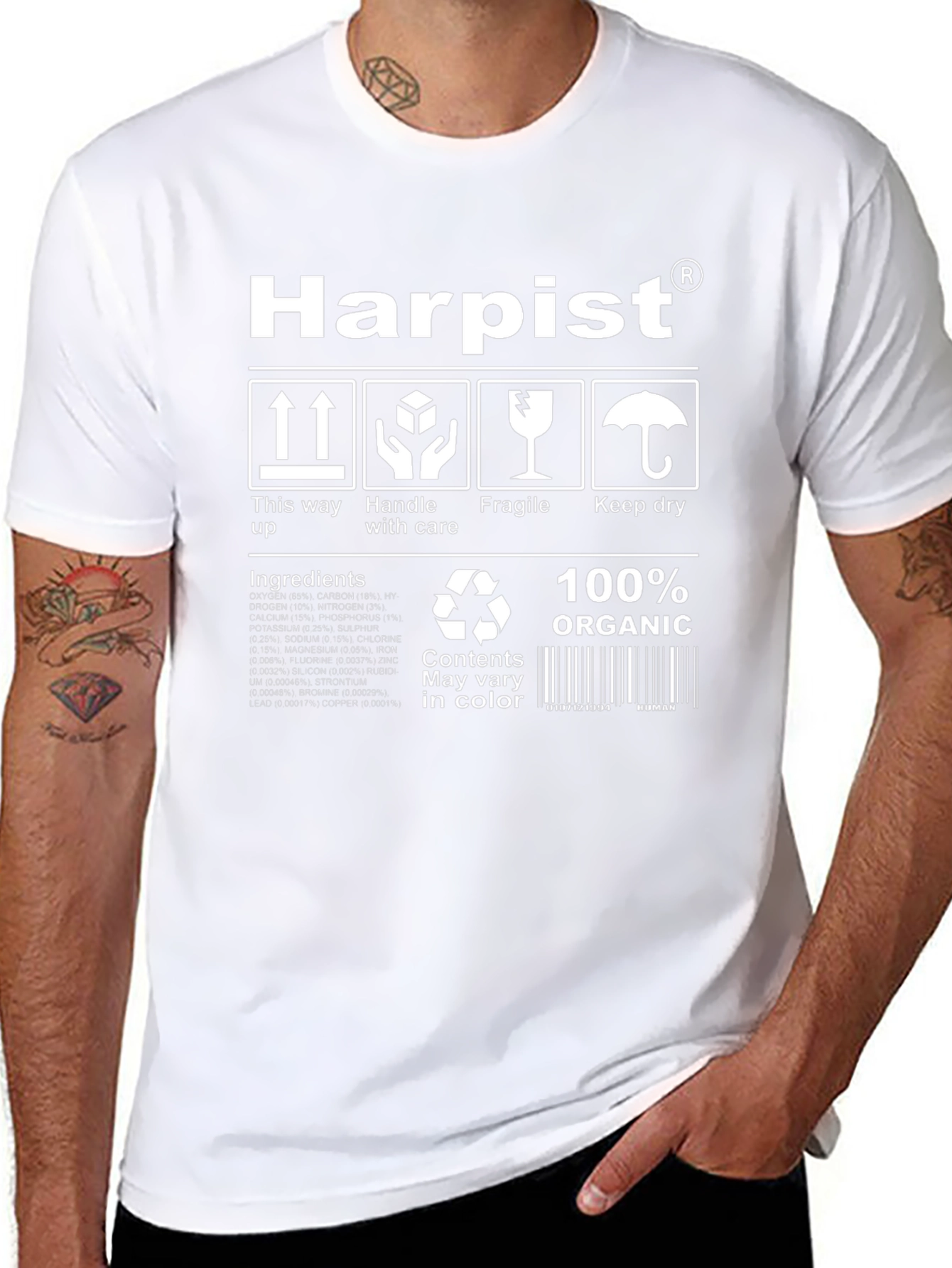 Harpist Organic Funny T-Shirt