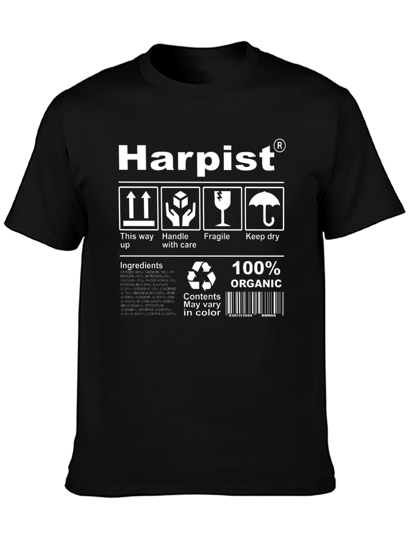 Harpist Organic Funny T-Shirt