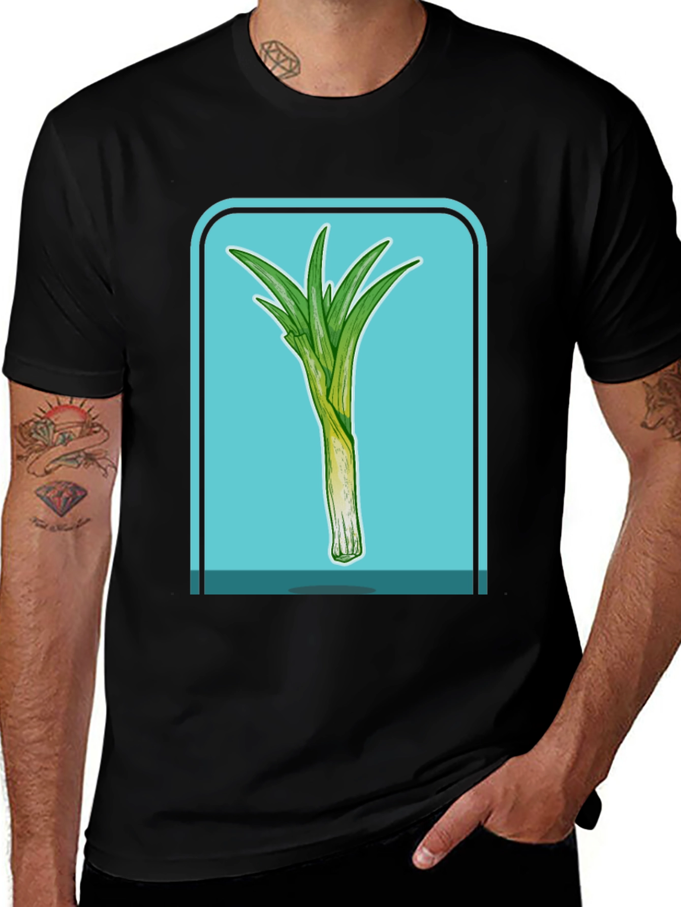 Leek T-Shirt - Stylish Vegetable Graphic Tee