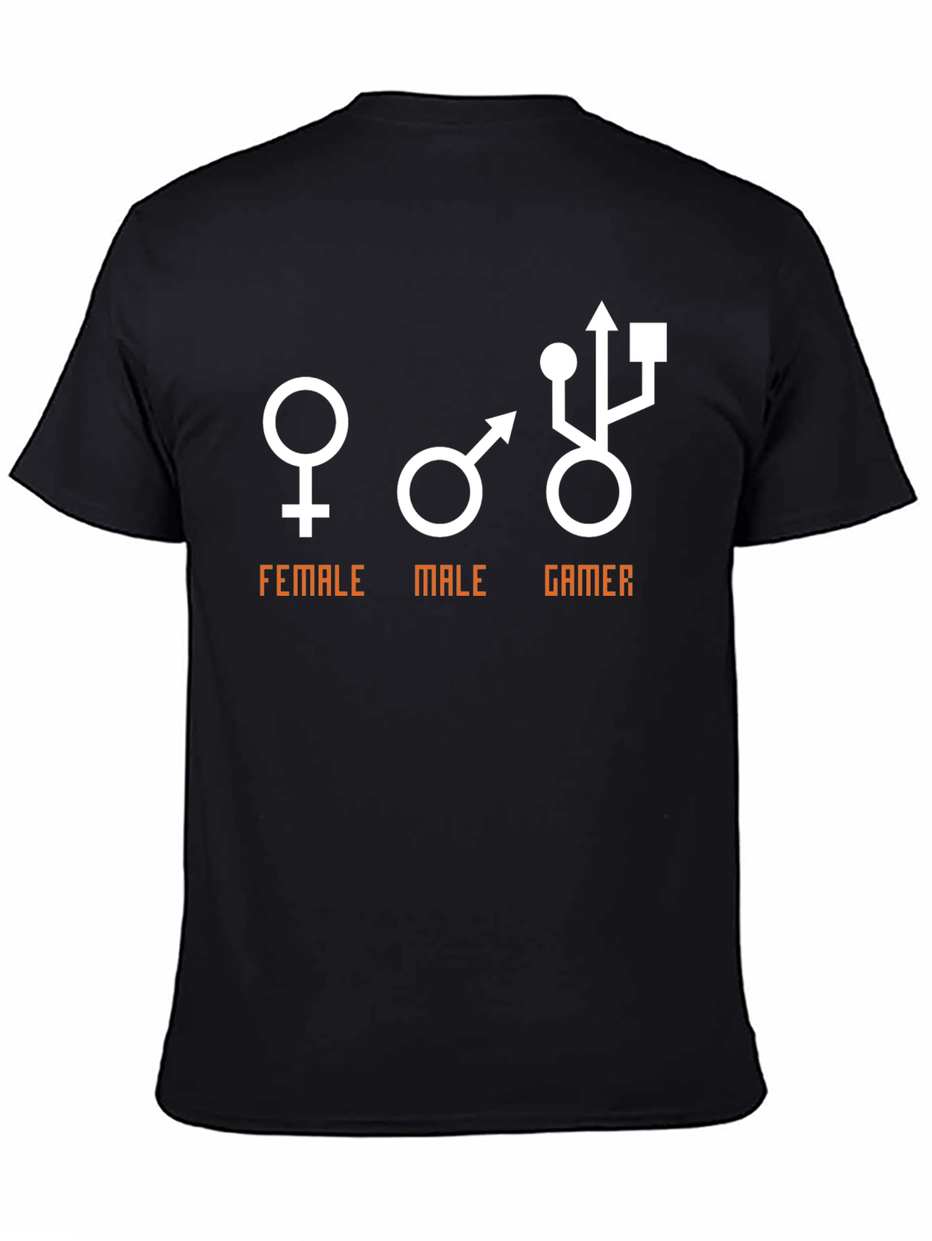 Funny Gamer T-Shirt: Female Male Gamer USB